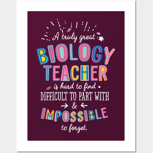 A truly Great Biology Teacher Gift - Impossible to forget Wall Art by BetterManufaktur